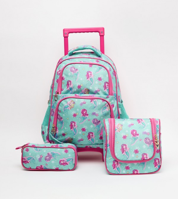 LC Waikiki  Trolley Backpack Set - Green Trolley Backpack Set