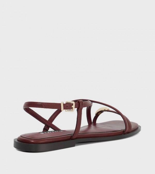 Dune London  Shoes - Burgundy Flat Sandals