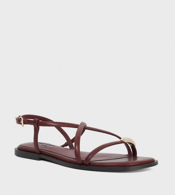 Dune London  Shoes - Burgundy Flat Sandals
