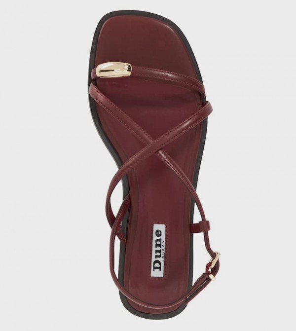 Dune London  Shoes - Burgundy Flat Sandals