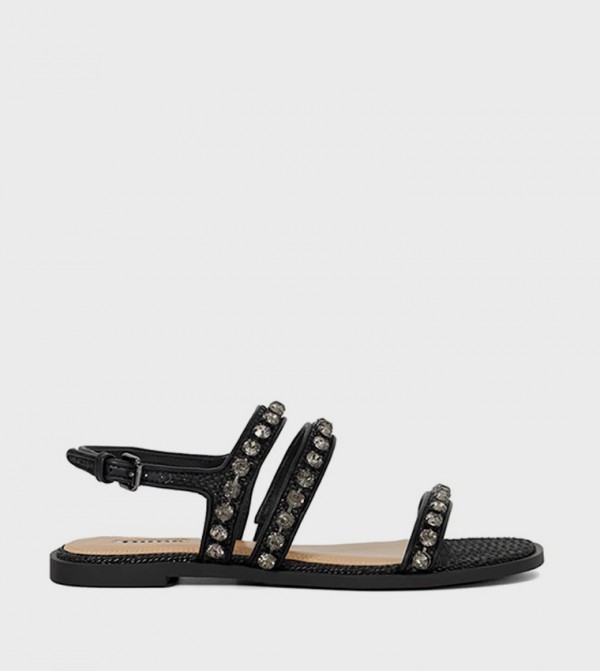 Dune London  Sandals - Black Flat Sandals