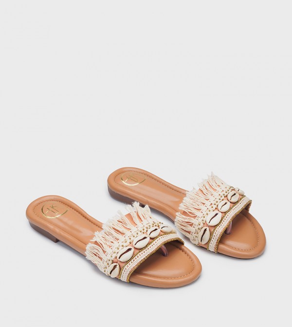 Shop Lovekaari Shop Lovekaari - Nude Flat Sandals