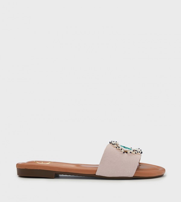 Shop Lovekaari Shop Lovekaari - Nude Flat Sandals