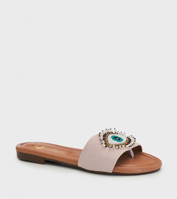 Shop Lovekaari Shop Lovekaari - Nude Flat Sandals