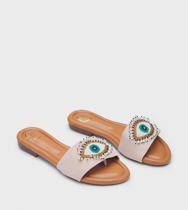 Shop Lovekaari Shop Lovekaari - Nude Flat Sandals