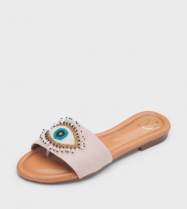 Shop Lovekaari Shop Lovekaari - Nude Flat Sandals