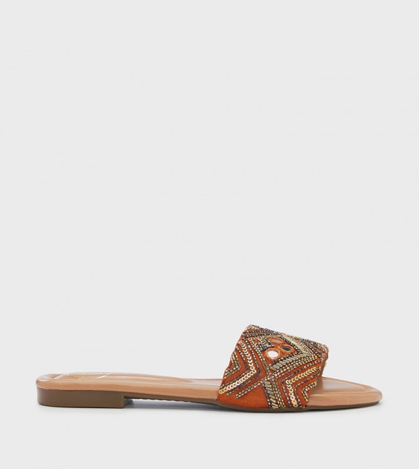 Shop Lovekaari Shop Lovekaari - Bronze Flat Sandals