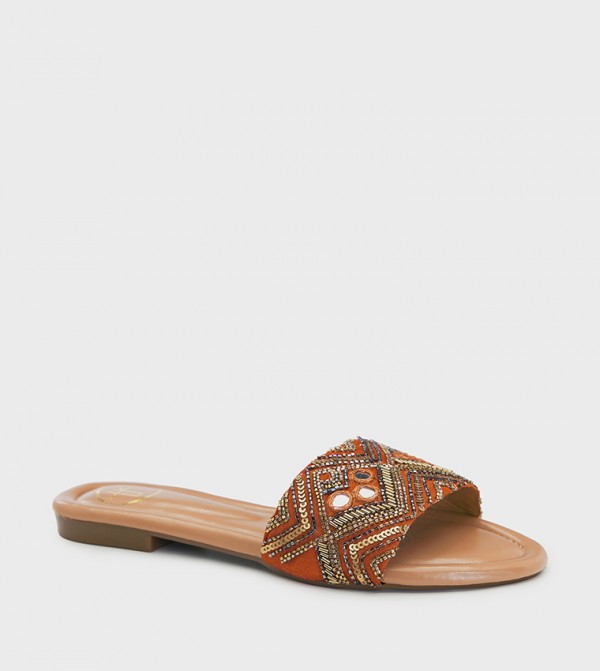 Shop Lovekaari Shop Lovekaari - Bronze Flat Sandals