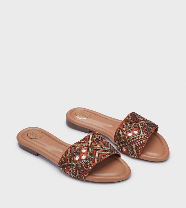 Shop Lovekaari Shop Lovekaari - Bronze Flat Sandals