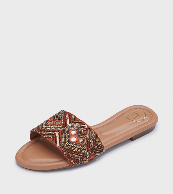 Shop Lovekaari Shop Lovekaari - Bronze Flat Sandals