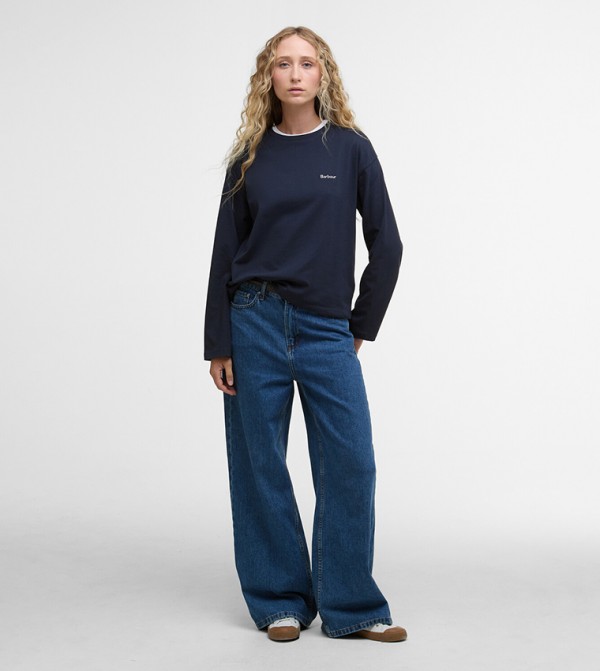 Barbour Barbour - Navy Long Sleeve T-Shirts