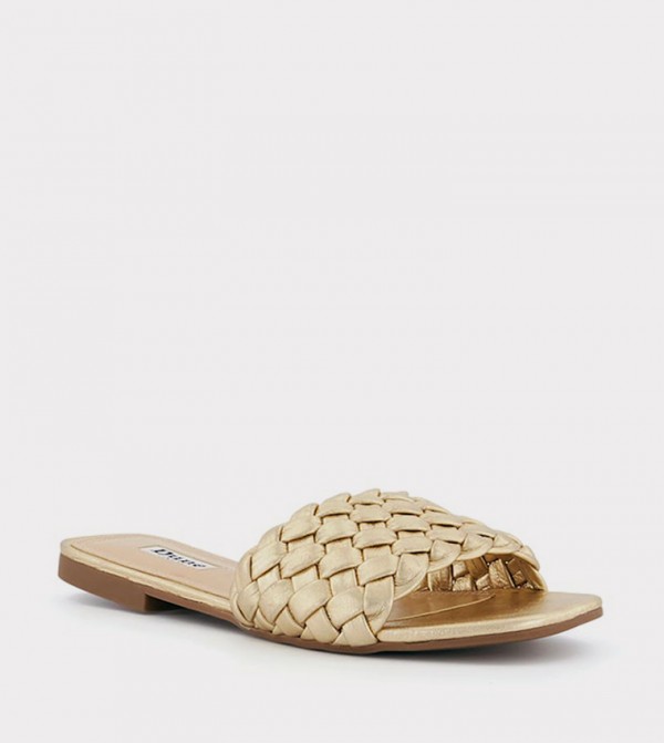 Dune London  Sandals - Gold Flat Sandals