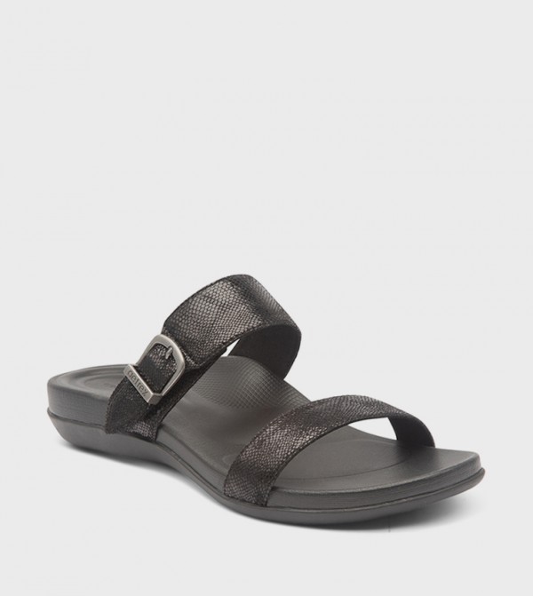 Aetrex  - Black Flat Sandals