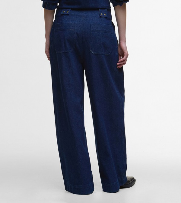 باربور  ساق واسعة - أزرق Wide Leg Jeans