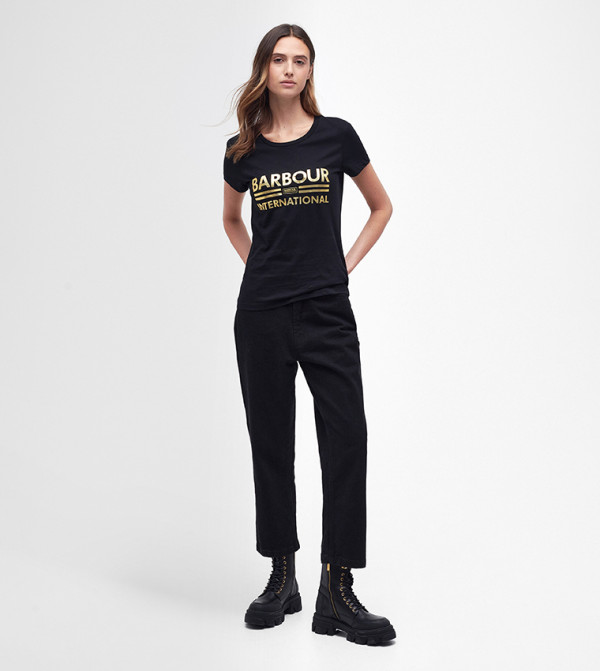 Barbour Barbour - Black Short Sleeve T-Shirts