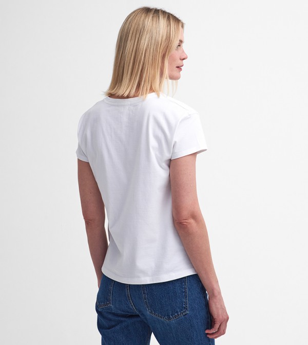 Barbour  - White Casual T-Shirts