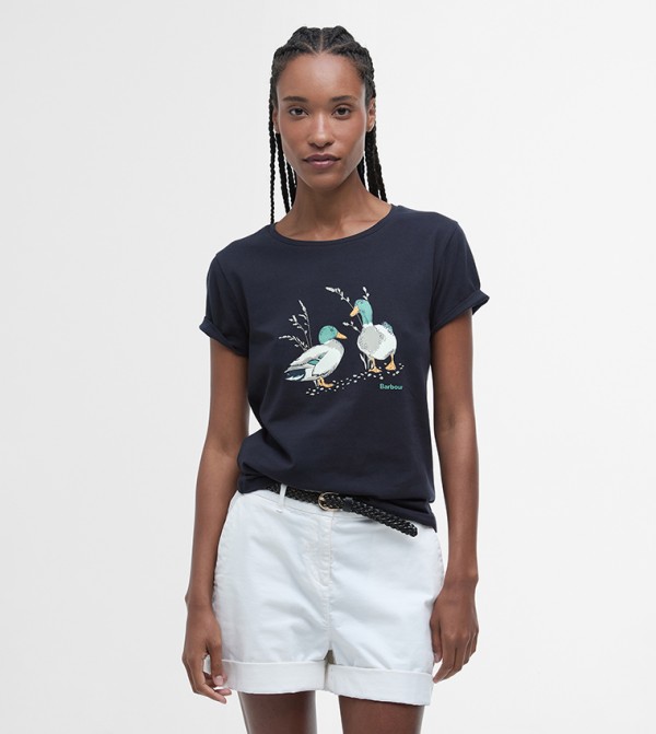 Barbour  - Navy Casual T-Shirts