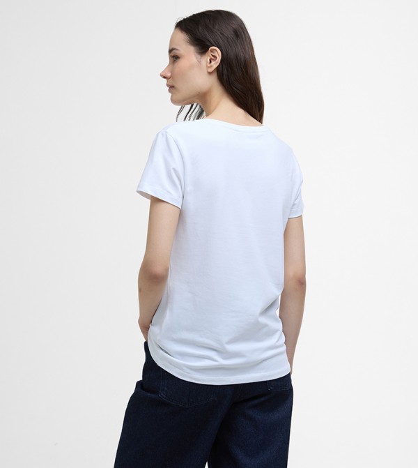 Barbour  - White Casual T-Shirts
