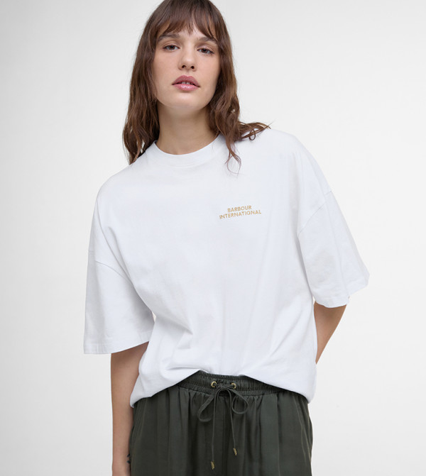 Barbour  - White Casual T-Shirts