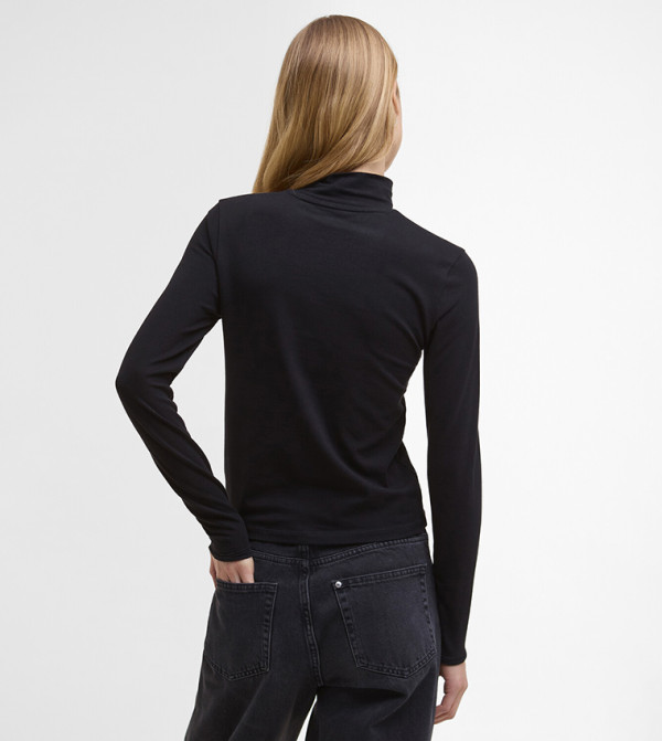 Barbour  Long Sleeve T-Shirts - Black Long Sleeve T-Shirts