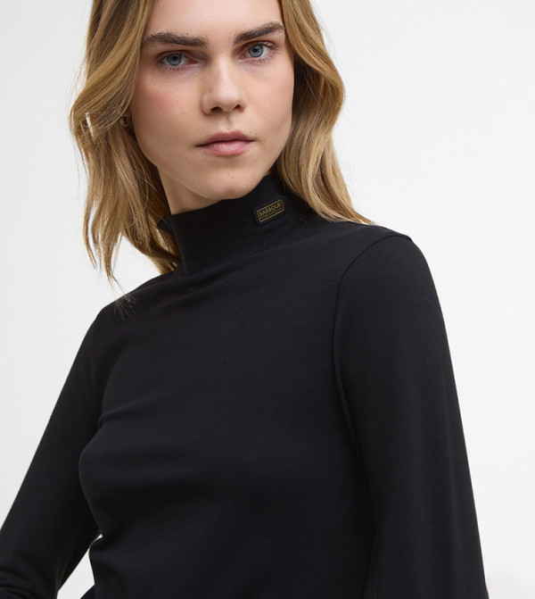 Barbour  Long Sleeve T-Shirts - Black Long Sleeve T-Shirts