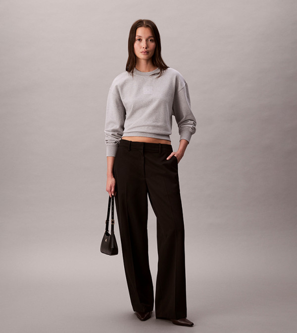 كالفين كلاين  هوديات و سويتيشيرتات - رمادي بلوزات