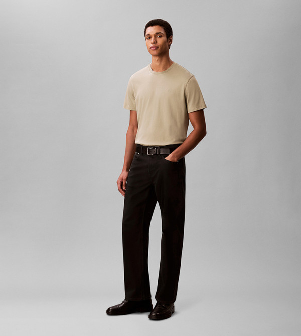 كالفين كلاين كالفين كلاين - كاكي Round Neck T-Shirts