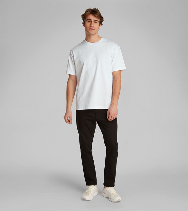 كالفن كلاين جينز كالفين كلاين - أبيض Round Neck T-Shirts