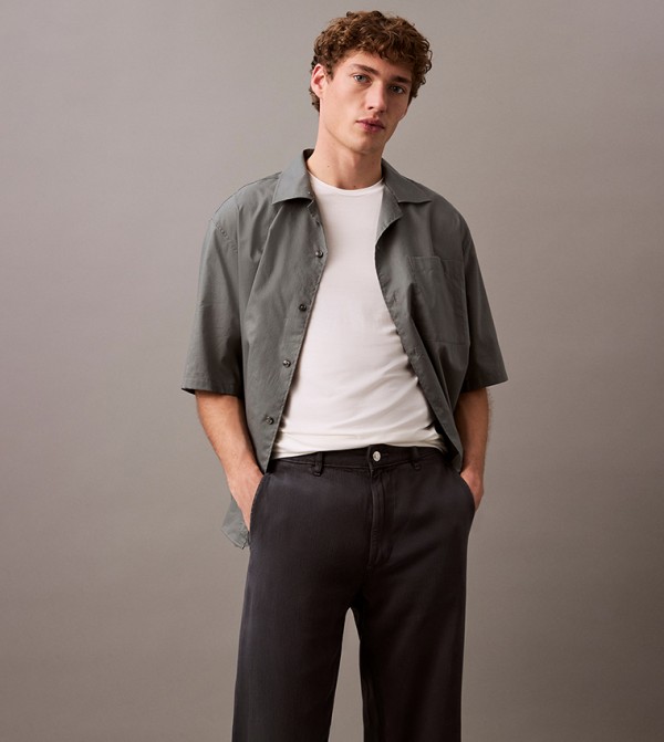 كالفن كلاين جينز  ملابس - رمادي Straight Jeans