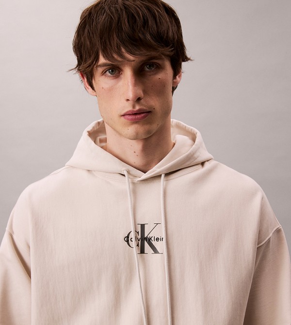 كالفن كلاين جينز  هودي - كريمي  هودي