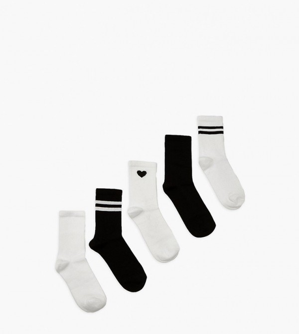 boohoo  Socks - White Calf Length Socks
