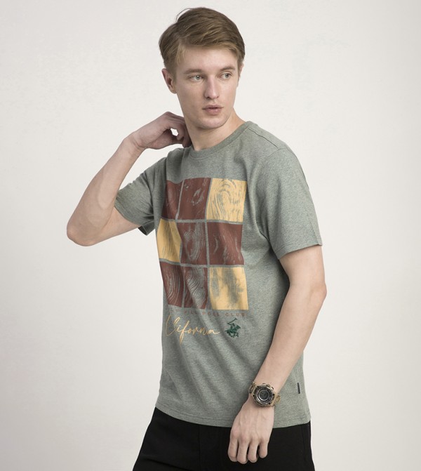 Beverly Hills Polo Club Clothing - Green Round Neck T-Shirts