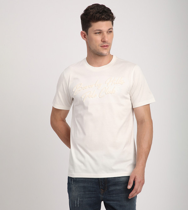 Beverly Hills Polo Club  T-Shirts - Beige Casual T-Shirts