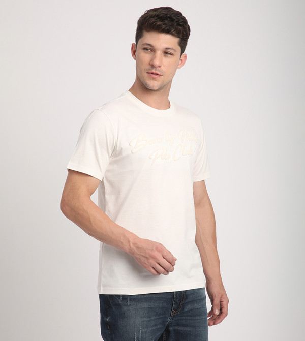 Beverly Hills Polo Club  T-Shirts - Beige Casual T-Shirts