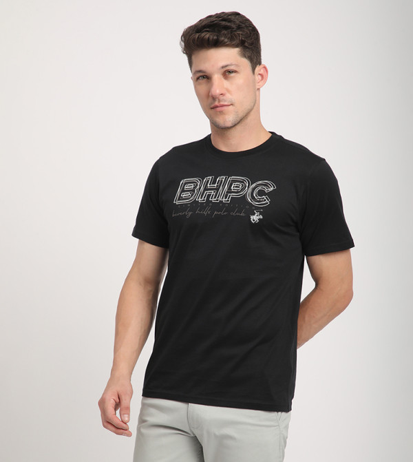 Beverly Hills Polo Club  - Black Casual T-Shirts