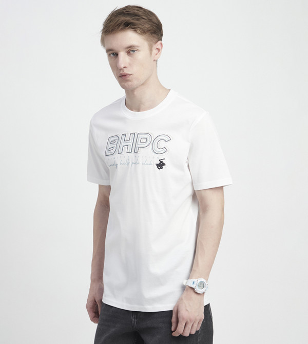 Beverly Hills Polo Club  Clothing - White Round Neck T-Shirts