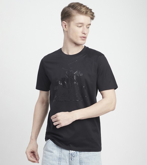 Beverly Hills Polo Club Beverly Hills Polo Club - Black Round Neck T-Shirts