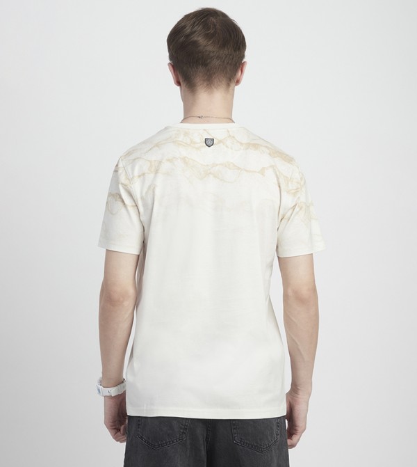 Beverly Hills Polo Club  T-Shirts - Beige Round Neck T-Shirts