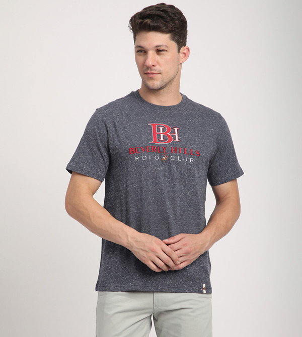 Beverly Hills Polo Club  T-Shirts - Grey Casual T-Shirts