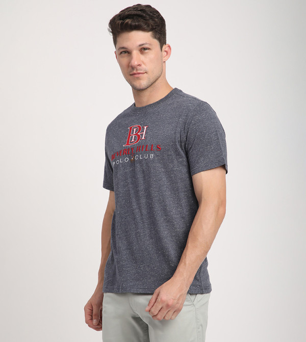 Beverly Hills Polo Club  T-Shirts - Grey Casual T-Shirts