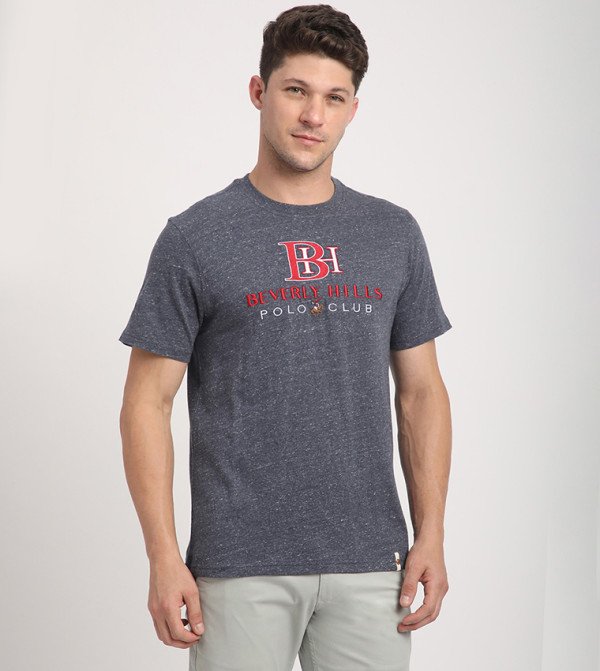 Beverly Hills Polo Club  T-Shirts - Grey Casual T-Shirts