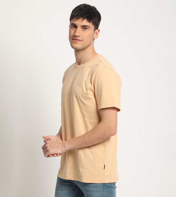 Beverly Hills Polo Club Round Neck T-Shirts - Brown Casual T-Shirts