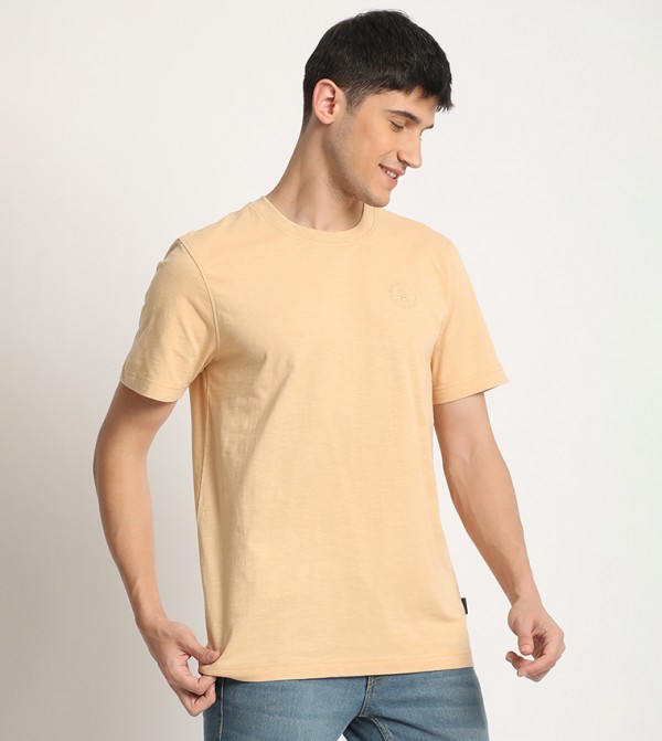 Beverly Hills Polo Club Round Neck T-Shirts - Brown Casual T-Shirts