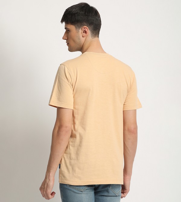 Beverly Hills Polo Club Round Neck T-Shirts - Brown Casual T-Shirts