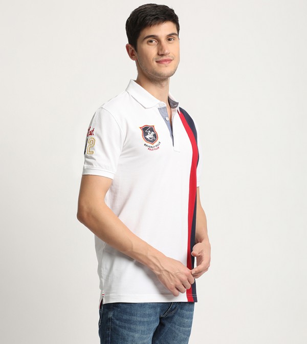 Beverly Hills Polo Club  T-Shirts - White Polo T-shirts
