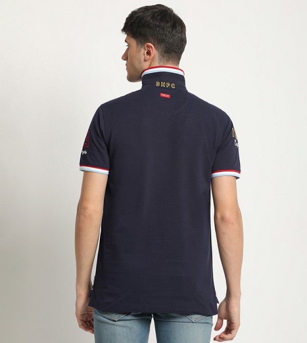 Beverly Hills Polo Club  T-Shirts - Navy Polo T-shirts