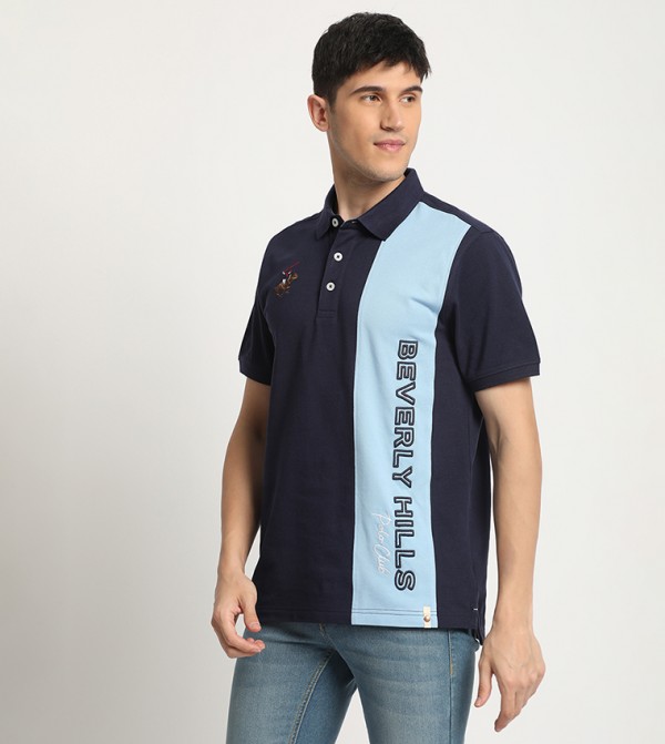 Beverly Hills Polo Club  T-Shirts - Navy Polo T-shirts
