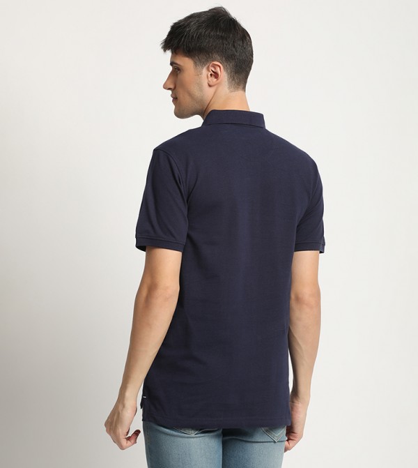 Beverly Hills Polo Club  T-Shirts - Navy Polo T-shirts