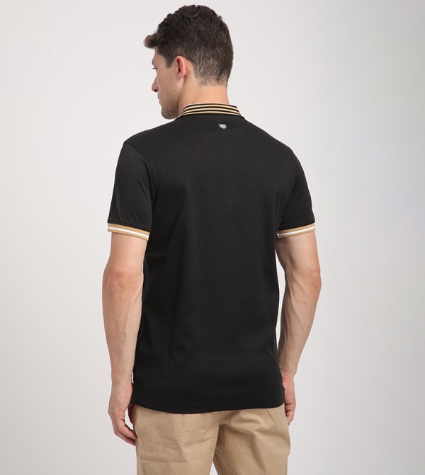 Beverly Hills Polo Club  Clothing - Black Polo T-shirts
