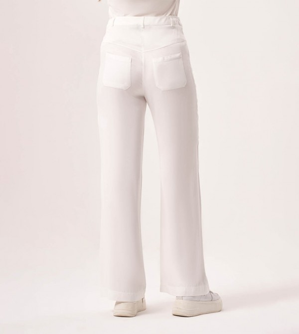 Mizalle Cargos - White Cargos